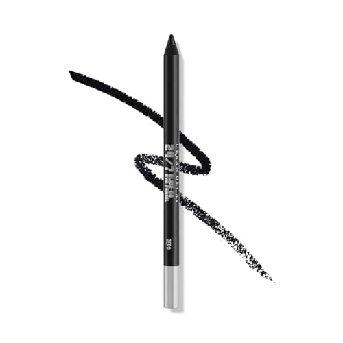 URBAN DECAY 24/7 Glide-On Waterproof Eyeliner Pencil - Smudge-Proof, Long-Lasting, Transfer-Proof, Up to 16HR Wear, Smooth No-Tug Formula, Zero (Matte Black) - 0.04 oz