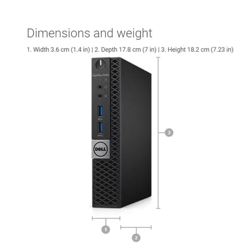 Dell Optiplex 5050 Mini PC Desktop Computer, Intel i5-7500T up to 3.30GHz, 8GB RAM, 256GB SSD, Keyboard & Mouse, USB, WiFi, Windows 11 Pro (Renewed)