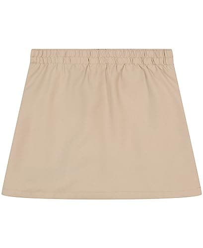 Nautica Girls School Uniform Pleated Scooter with Pockets Skirt, Khaki, 12 US