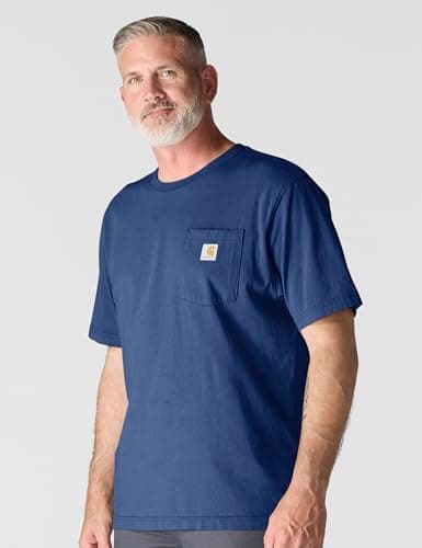 Carhartt Men's Loose Fit Heavyweight Short-Sleeve Pocket T-Shirt (Also Available in Big & Tall), Lakeshore, XX-Large