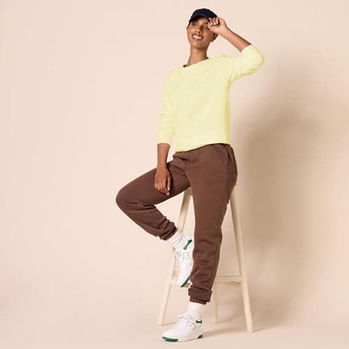 Amazon Essentials Women's Fleece Crewneck Pullover Sweatshirt (Available in Plus Size), Light Yellow Medium — view 4