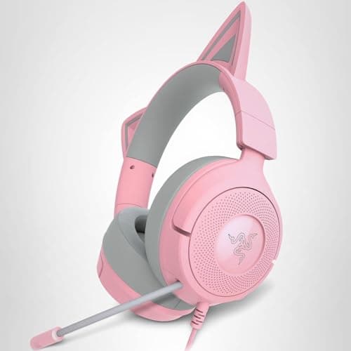 Razer Kraken Kitty V3 X Wired Gaming Headset, Kitty Ears, Pink — view 11