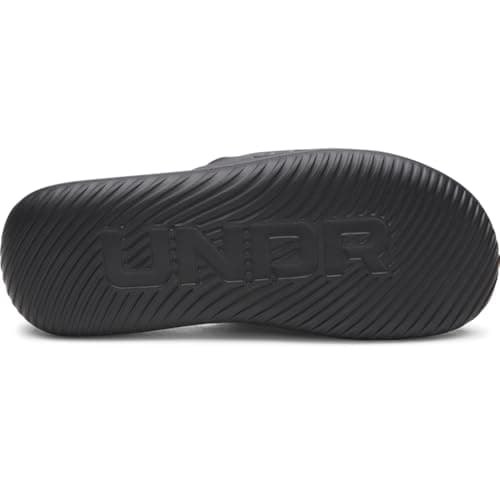 Under Armour Men's Ignite Pro 8 Fixed Band Slides, (004) Black/Black/White, 10, US — view 2