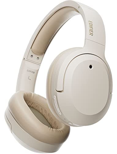 EDIFIER W820NB Plus Active Noise Cancelling Wireless Bluetooth Stereo Headphone Headset 49 Hours Playtime, Bluetooth V5.2, Hi-Res Audio wireless-Ivory