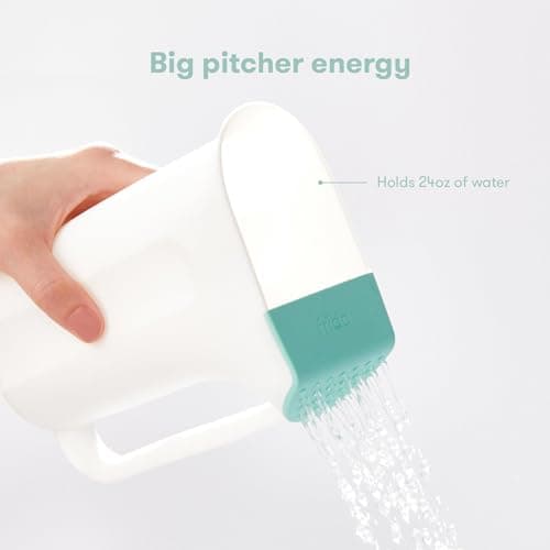 Frida Baby Control The Flow Bath Rinse Cup, Tear Free Rinser to Wash Hair and Body with Easy Grip Handle and Removable Rain Shower, Made in USA — view 2