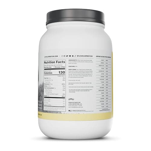Levels Whey Protein Powder, No Artificial Ingredients, Vanilla Bean, 2LB — view 7