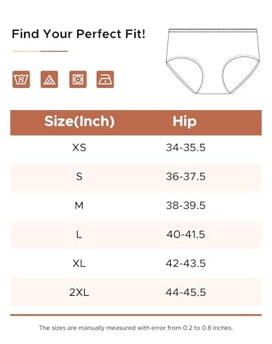 INNERSY Women's Mid Rise Tagless Plain Color Full Coverage Cotton Hipster Panties 6-Pack (M, Dark Vintage) — view 5