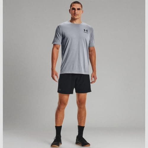 Under Armour Men's New Freedom Flag T-Shirt, Steel Medium Heather (035)/Black, Medium — view 6