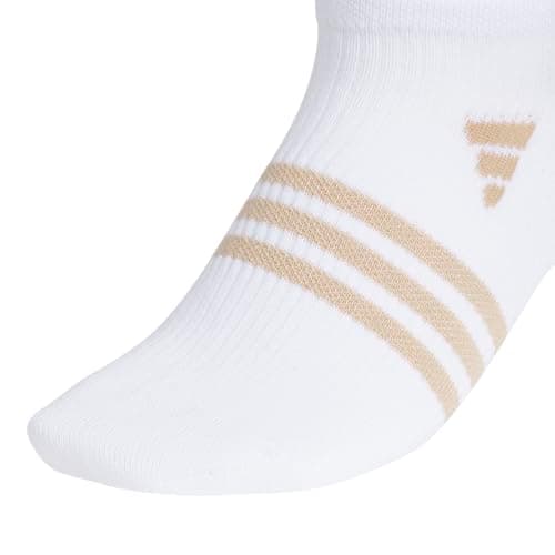 adidas Women's Superlite No Show Socks (6 Pairs) Lightweight & Breathable, White/Warm Sandstone Beige/Preloved Teal Green/3, M — view 4