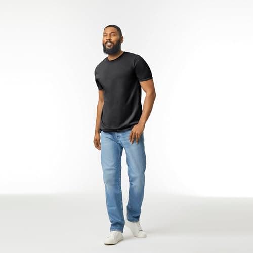 Gildan Adult Softstyle Cotton T-Shirt, Style G64000, Multipack, Black (2-Pack), 2X-Large — view 2