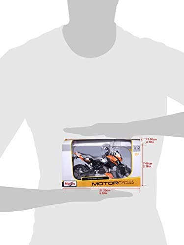 KTM 690 Duke Orange and Black 1/12 Diecast Motorcycle Model by Maisto — view 5