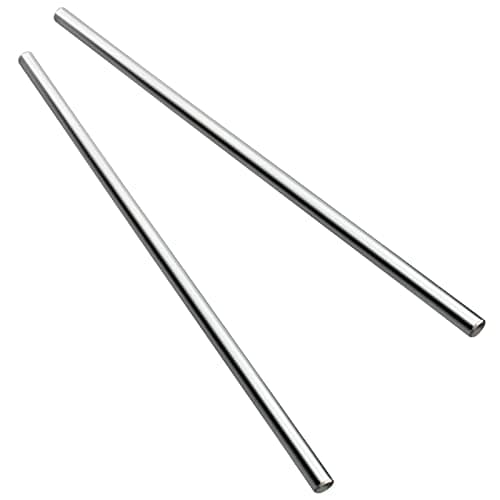 Litoexpe 2-Pack 8mm x 300mm Linear Motion Rods Shaft Guide for 3D Printer and DIY Craft Tool, Linear Motion Guide Case Hardened Chrome, Diameter 8mm, 5/16" x 11.81" — view 3