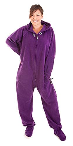 Forever Lazy Footed Adult Onesie - Purple People Sleeper - XXL