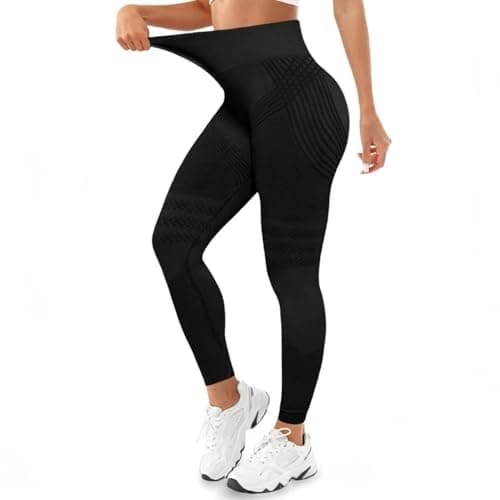 3D Compression Leggings for Women, High Waisted Tummy Control Yoga Pants