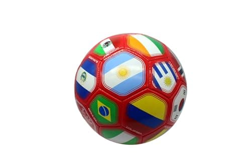 Tripact Inc 2026 World Cup World Flag Training Outdoor Soccer Ball – Size 5 – Red
