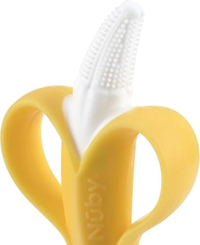 Nuby NanaNubs Banana Silicone Infant Toothbrush - Gum Massager - Soft Bristles - Silicone - 3+ Months — view 5