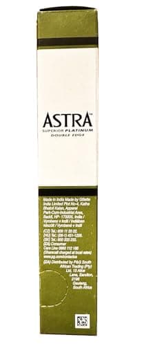 Astra Platinum Double Edge Safety Razor Blades,100 Blades (20 x 5)