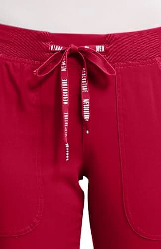 Med Couture Scrub Pants for Women Jogger Pant with 5 Pockets, Lightweight, Ultra Soft, 2-Way Stretch Fabric - MC7710P, L Petite, Red — view 8