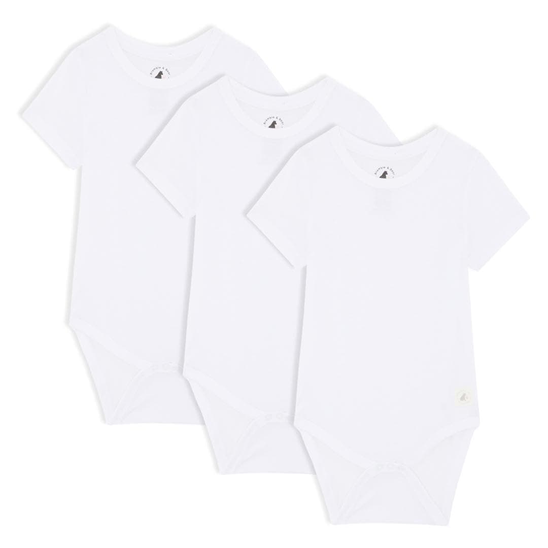 Bramble & Bear Body Bebé Manga Corta/Largo Pack de 3/6 - Body Bebé Unisex de Algodón Orgánico para Bebés de 0 a 3 años