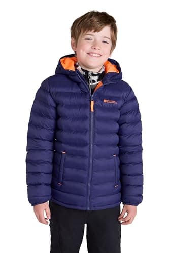 Mountain Warehouse Seasons Kids Padded Puffer Jacket - Boys & Girls Navy Kids 7-8 Yrs (116-128 cm)