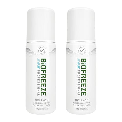 Biofreeze Professional Pain Relief Roll On, Knee & Lower Back Pain Relief, Arthritis Pain Reliever, Neck Pain Relief, Cooling Joint Pain Relief, Roll-On Menthol Gel 3 Fl Oz (Pack of 2)