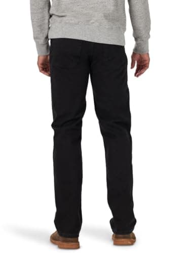 Wrangler Authentics Men's Regular Fit Comfort Flex Waist Jean, Black, 34W x 30L