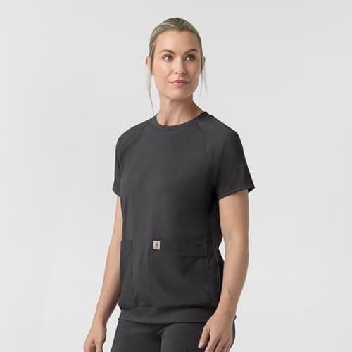 Carhartt Womens Scrub Top, Pewter, XX-Large — view 4