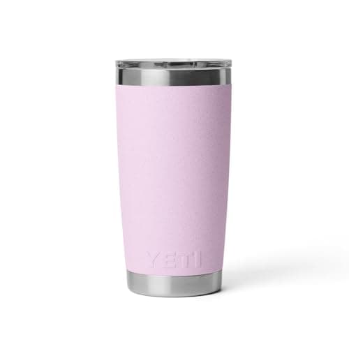 YETI Rambler 20 oz Tumbler, Stainless Steel, Vacuum Insulated with MagSlider Lid, Cherry Blossom — view 4