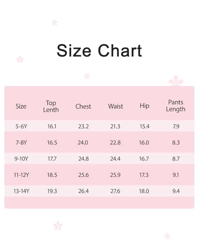 Ghteas Girls Rash Guard Swimsuits 2 Piece Long Sleeve Round Neck Swim Shirt and Tropical Print Shorts Summer Beach Bathing Suit Girls' Swimwear 13-14 Years Black — view 6