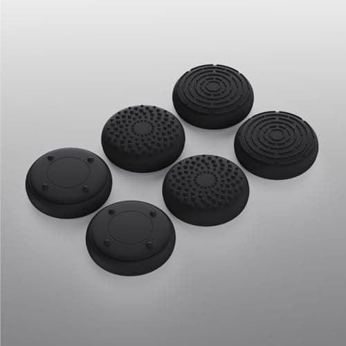 eXtremeRate PlayVital Black 3D Studded Edition Anti-Slip Silicone Cover Skin for ps5 Controller, Soft Rubber Case Protector for ps5 Wireless Controller with Thumb Grip Caps - Red & Black — view 4