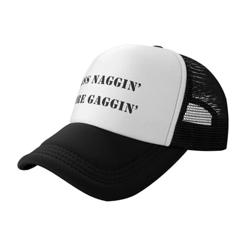 Less Naggin More Gaggin Funny Trucker Hats for Adult Humor Snapback Hat Adjustable Dirty Joke Gag Caps Party Gag Gifts for Men Women