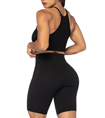 Sunzel 10" / 8" / 5" / 3" Biker Shorts for Women with Pockets, High Waisted Yoga Workout Shorts — view 5