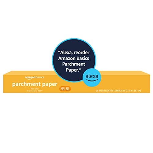 Amazon Basics Non-Stick Parchment Paper for Baking, Cooking, Oven Safe, 15 inches, 90 Sq Ft Roll, 1 Pack — view 5