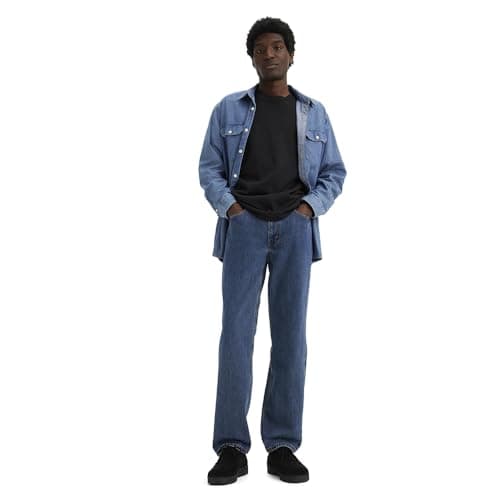 Levi's Men's 505 Regular Fit Jeans (Also Available in Big & Tall), Dark Stonewash, 36W x 32L — view 4