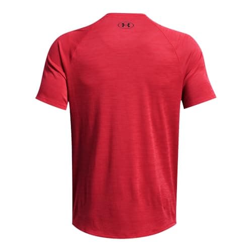 Under Armour Men's Tech Textured Short Sleeve T Shirt, (600) Red / / Black, X-Large — view 4