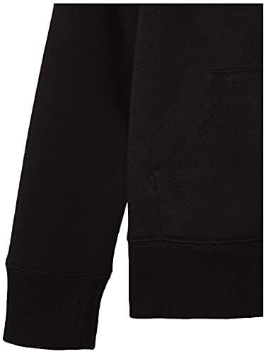 Amazon Essentials Girls' Fleece Zip-Up Hooded Sweatshirt with Lined Hood and Rib Knit Detail, Black, X-Large — view 3