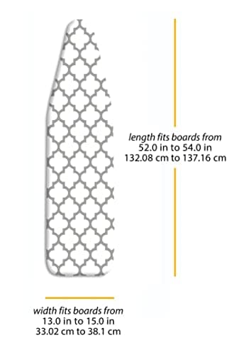 Whitmor Deluxe Ironing Board Cover and Pad (Ironing board not included) - Medallion Grey — view 5