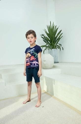 Winzik Boys Shirts, Toddler Boys' Tops Tees T Shirts Kids Short Sleeve Summer Dinosaur Clothes 2-8T (4-5T, Dinosaur 3#) — view 2