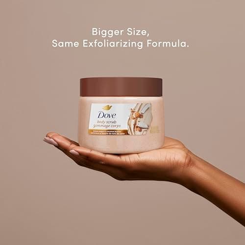 Dove Brown Sugar and Coconut Butter Body Scrub Exfoliates and Deeply Nourishes for Smooth, Radiant Skin 15 oz — view 2