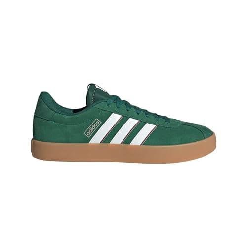 Adidas Men's VL Court 3.0, Dark Green/White/Collegiate Burgundy, 11
