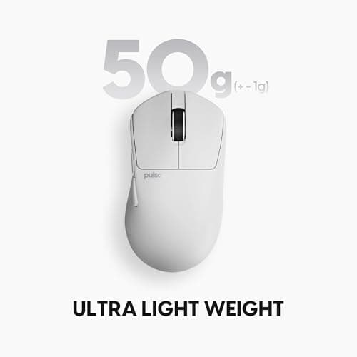 Pulsar Gaming Gears X3 Size Mini Wireless Gaming Mouse, Hybrid Ergonomic, Lightweight 55g, XS-1 Flagship Sensor 32K DPI, Optical Switch, 8K Polling Ready, White — view 4
