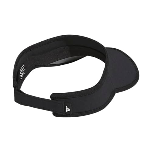 adidas Women's Superlite Visor – Lightweight Moisture-Wicking Running Tennis Hat, Black/White/3, OSFA — view 3