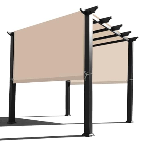 Alion Home Waterproof Pergola Cover - Universal Replacement Canopy for Pergola (15' x 6.5', Beige)