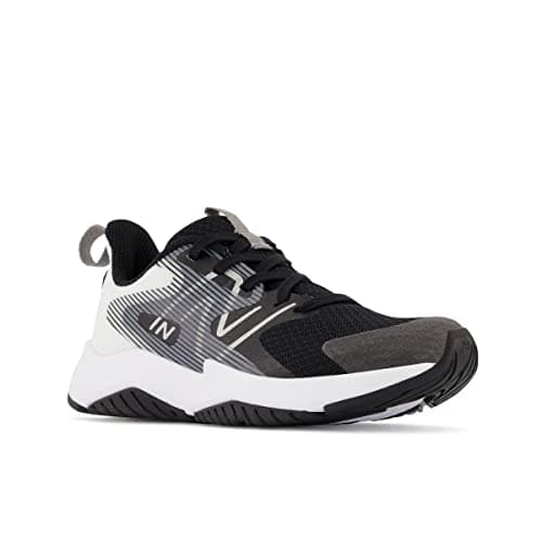 New Balance Kid's Rave Run V2 Lace-up Sneaker, Black/White, 3 Little Kid — view 4