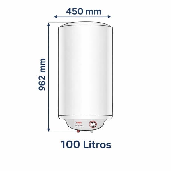 Termo Eléctrico Bilake 100 Litros Vertical 1500W – Bajo Consumo – Depósito Vitrificado Anticorrosión – IPX4 — view 4