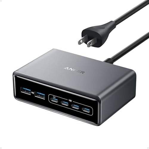 Anker Prime Charging Station, 200W 6-Port GaN Desktop Charger