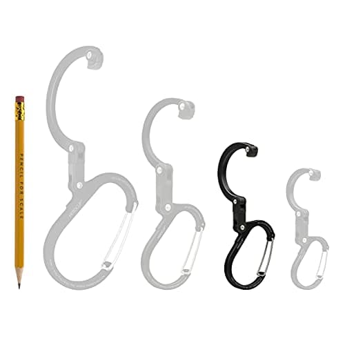 GEAR AID HEROCLIP Carabiner Clip and Hook (Small) for Purse, Stroller, and Backpack, Forest Green — view 3