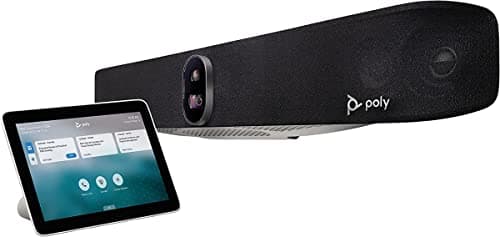 Poly Studio X70 Video Bar + TC8 Touch Controller (Plantronics + Polycom) - Premium 4K Audio & Video Conferencing for Large Conference Rooms - Camera, Speakers, Mics - Works with Teams, Zoom & More