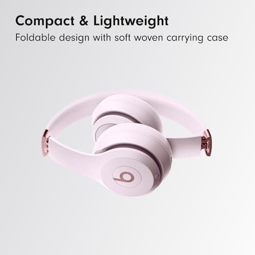 Beats Solo 4 - Wireless On-Ear Bluetooth Headphones, Up to 50-Hour Battery Life, Ultra-Lightweight Comfort, Powerful and Balanced Sound, Apple & Android Compatible - Cloud Pink — view 5