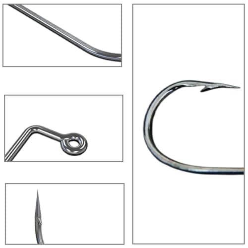 100pcs 9147 Jig 90-Degree Barbed Fishing Hooks Aberdeen Short Shank Fishing Hooks Black — view 2